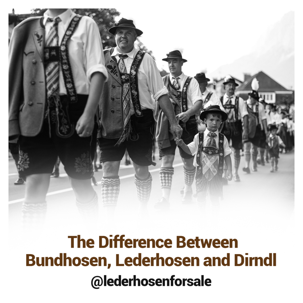 The Difference Between Bundhosen, Lederhosen and Dirndl 1 The Difference Between Bundhosen, Lederhosen and Dirndl - Lederhosen For Sale
