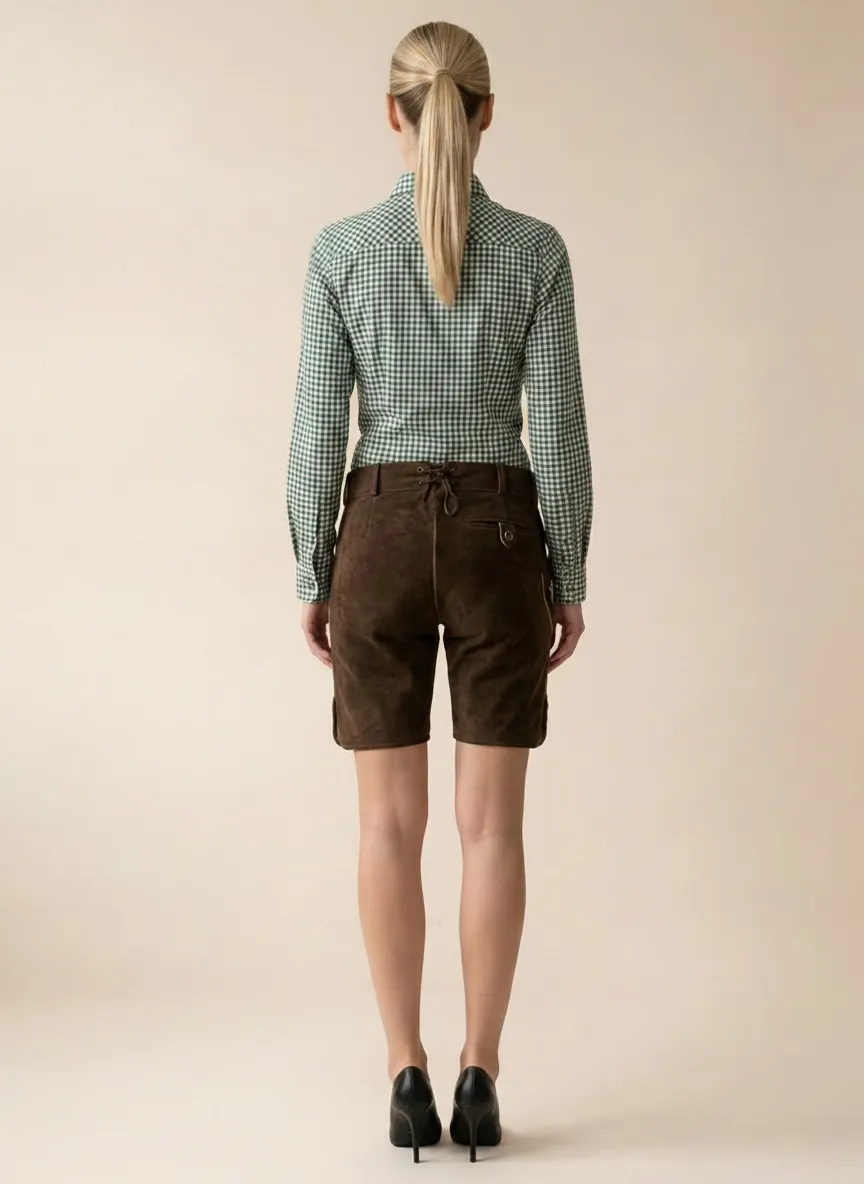 Floral Women's German Lederhosen Embroidered - Image 3